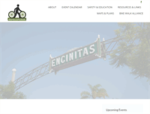 Tablet Screenshot of bikewalkencinitas.org